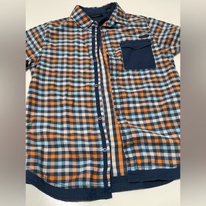 Boys Sean John Plaid Button Up Size L